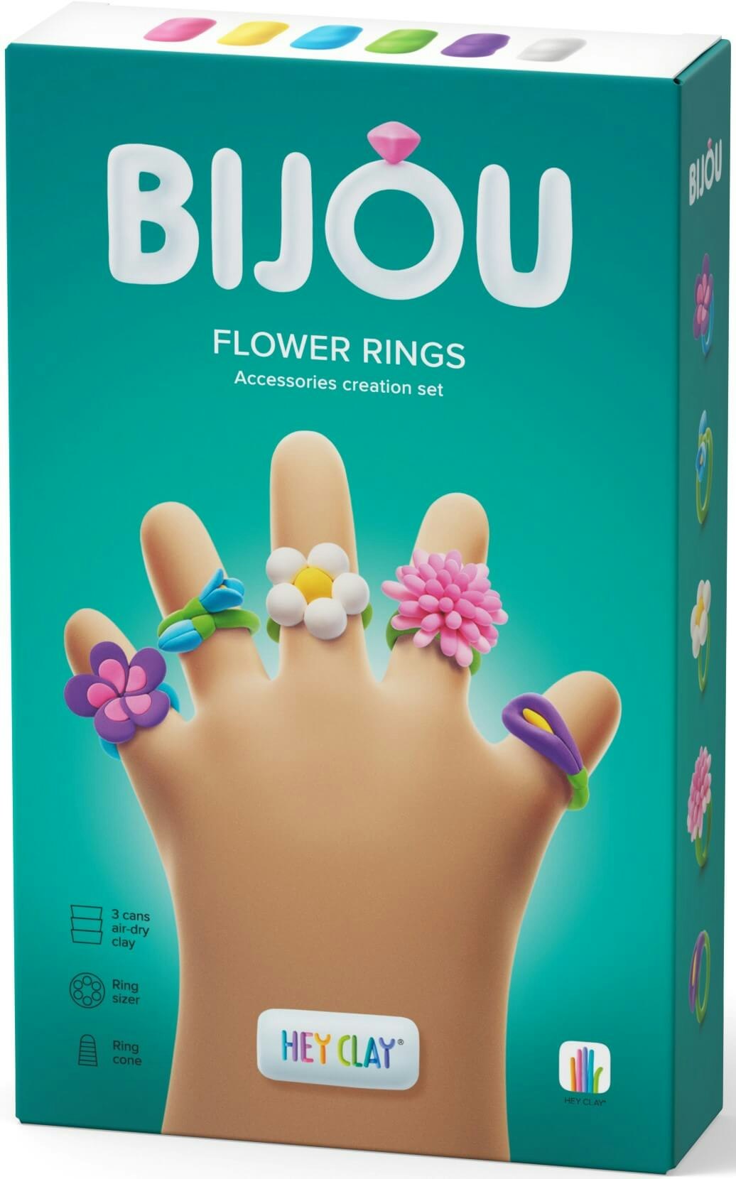 Skapa blomster ringar med lera