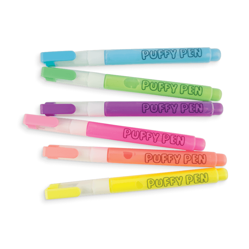 Magiska Puffy Pennor med Neonfärger