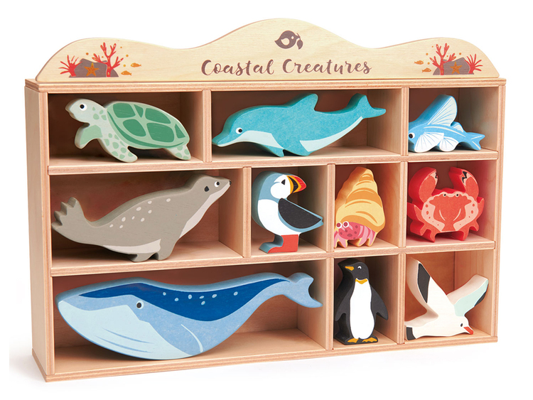 Havets vackra djur i trä från Tender Leaf Toys