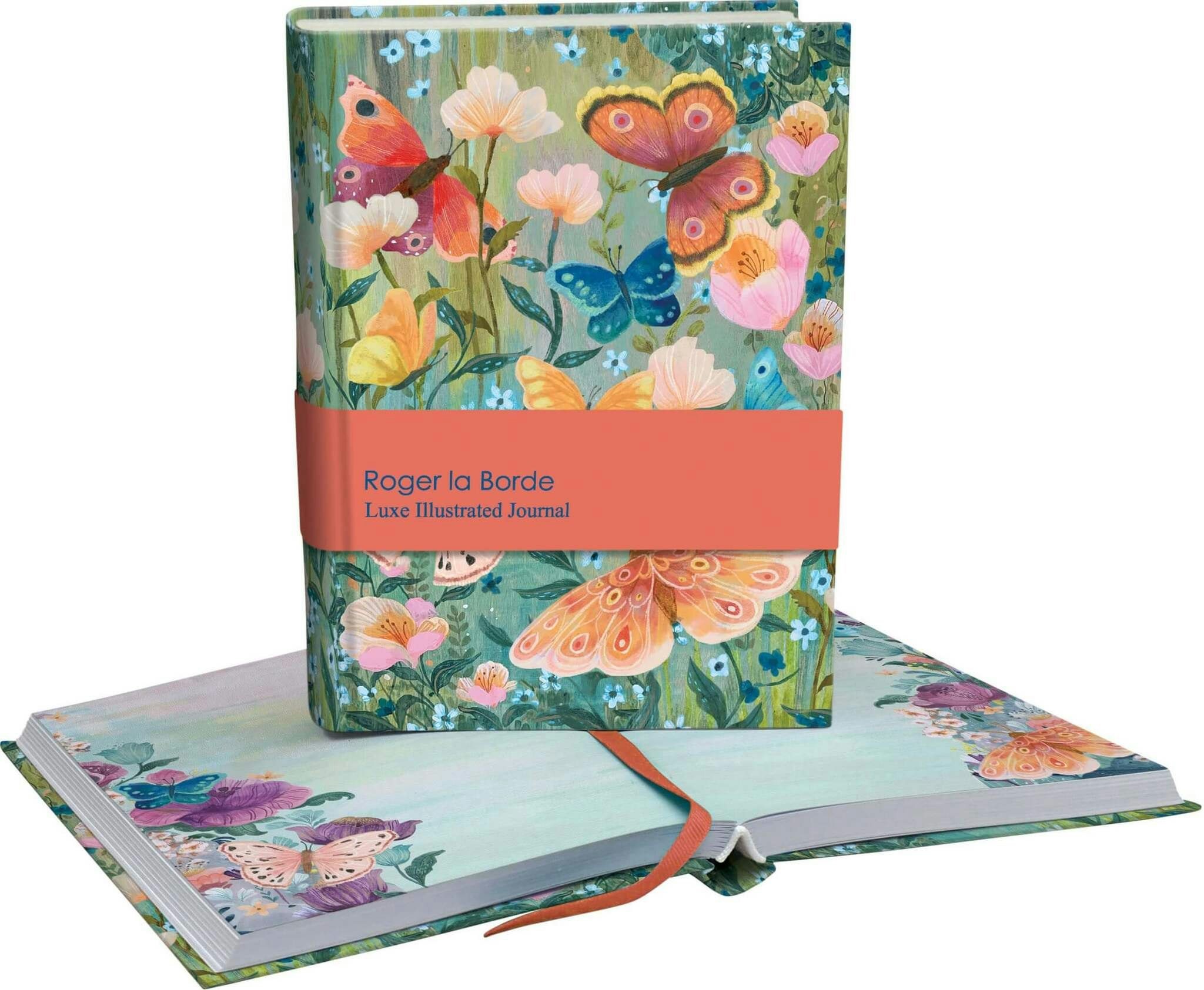 Stor Anteckningsbok - Blommor och fjärilarna