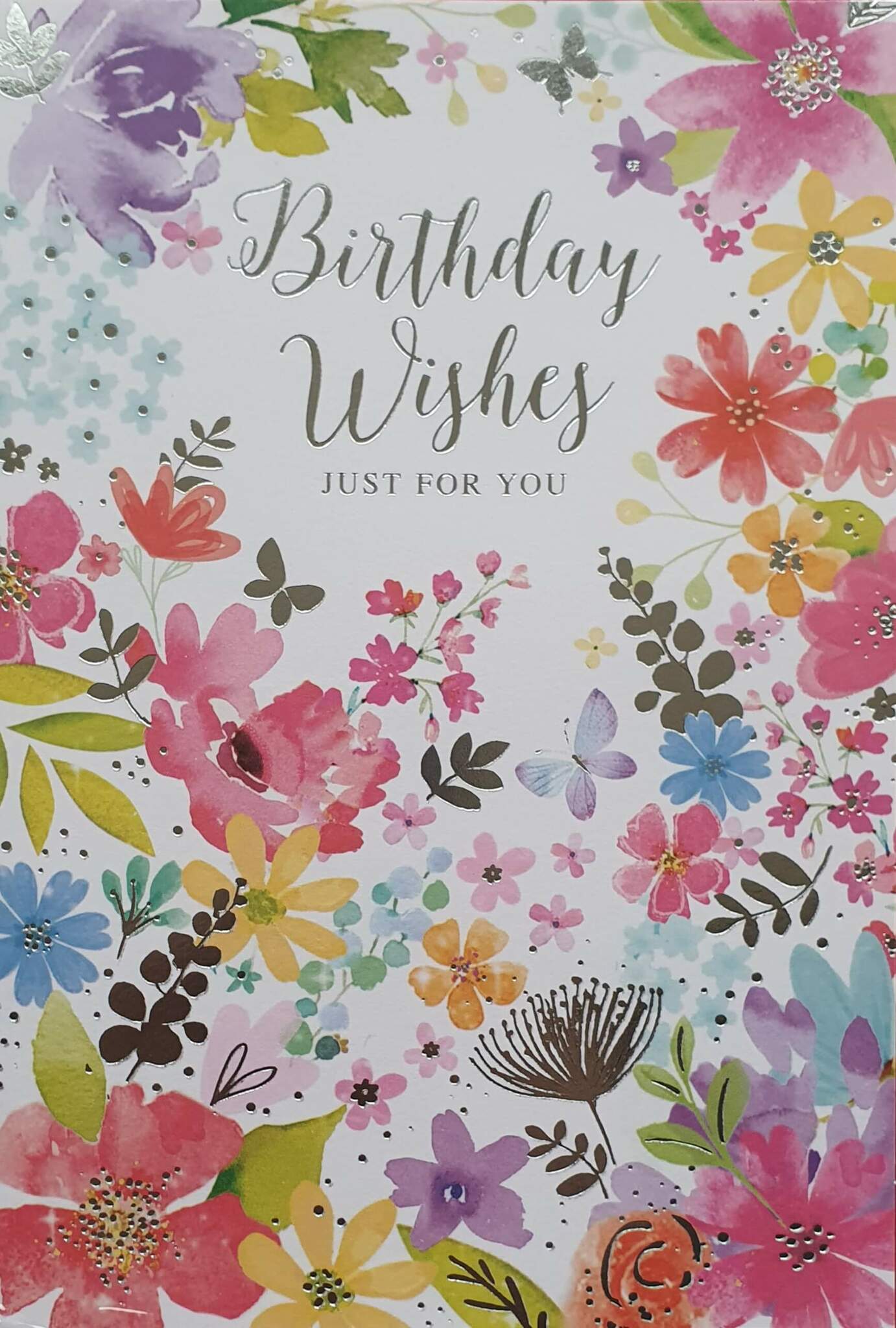 Dubbelt kort med kuvert - Födelsedagsönskningar till dig (Fraktfritt)