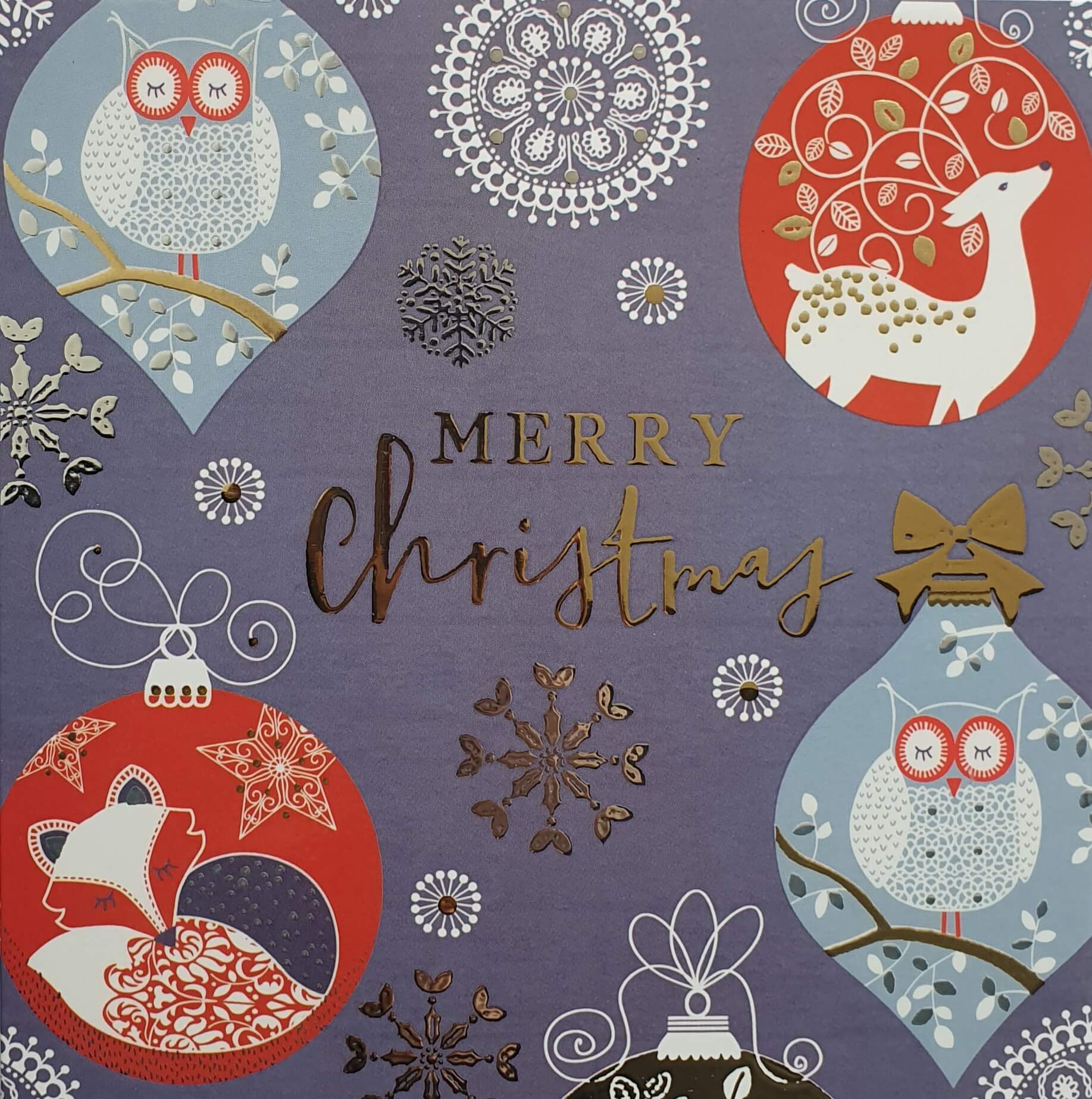 Julkort med kuvert - Blå jul (Fraktfritt)