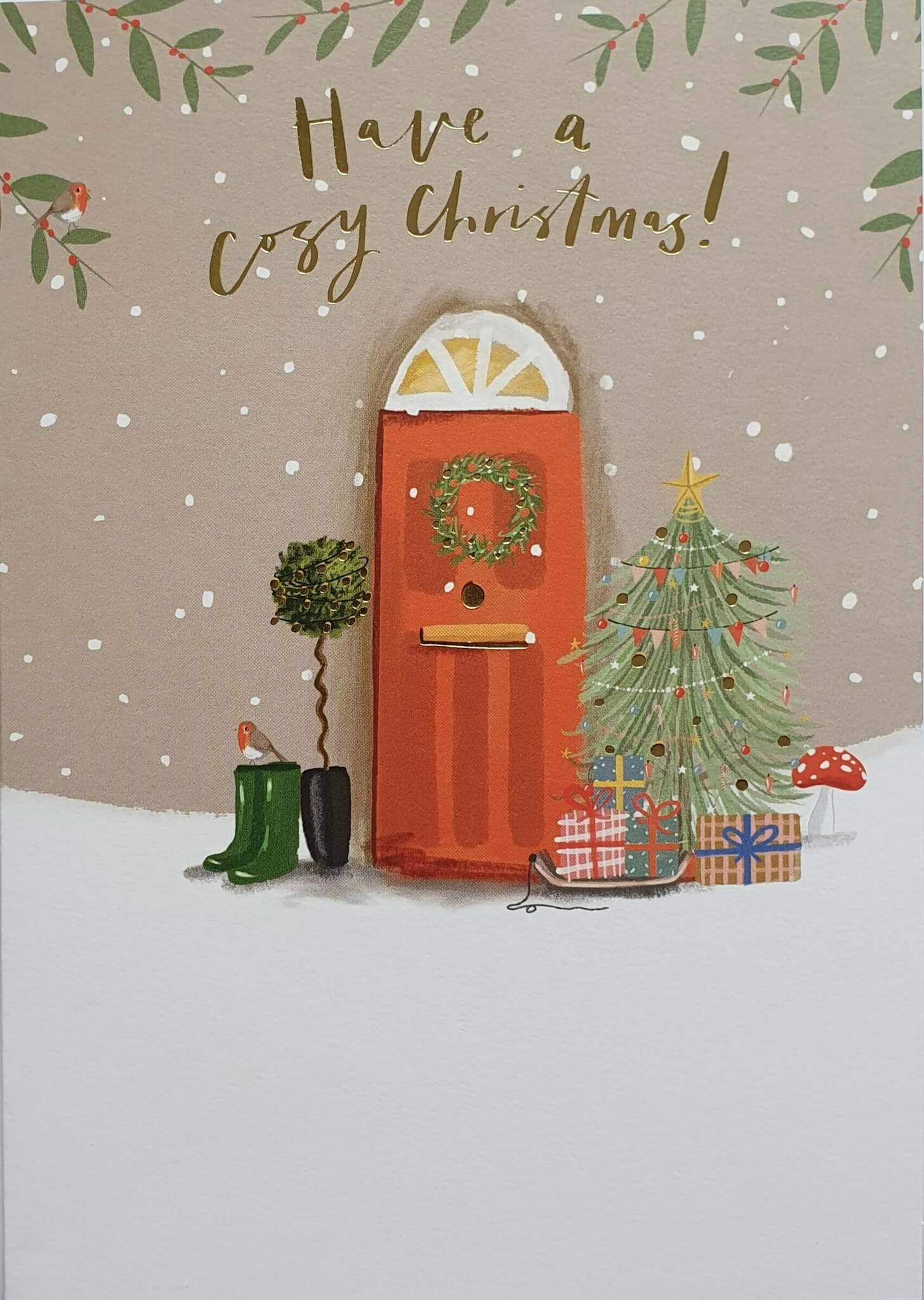 Julkort med kuvert - En mysig jul (Fraktfritt)