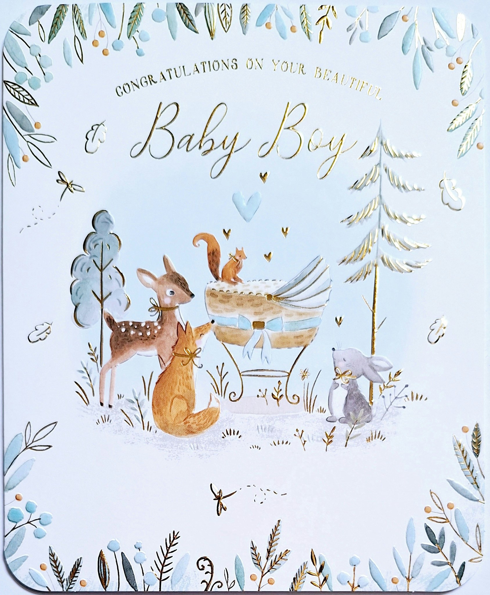 Kort med kuvert - Baby Boy (Fraktfritt)