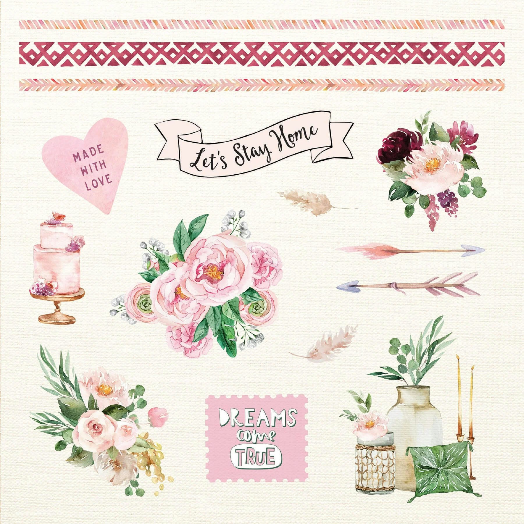 Klistermärkesbok: Boho Dreams