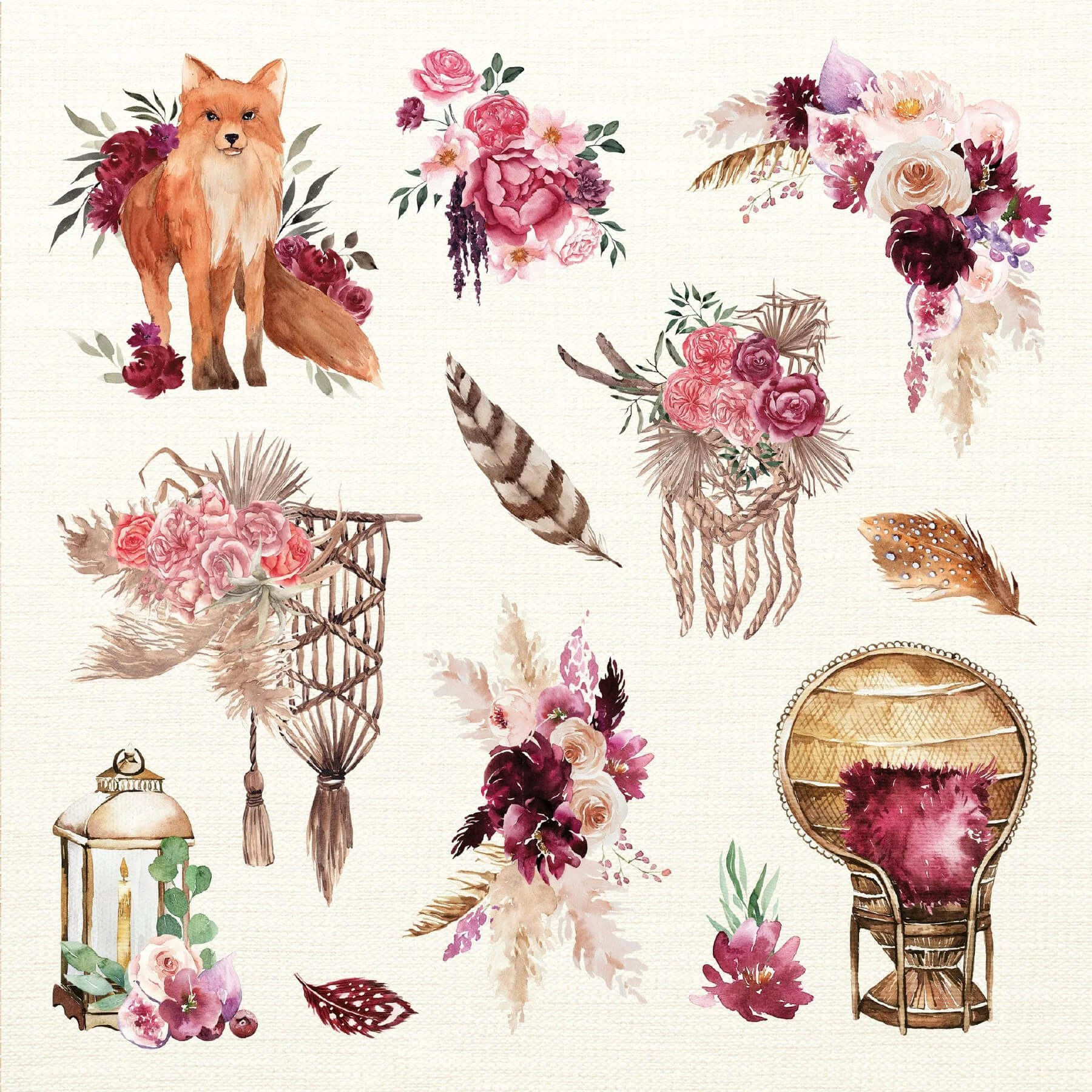 Klistermärkesbok: Boho Dreams