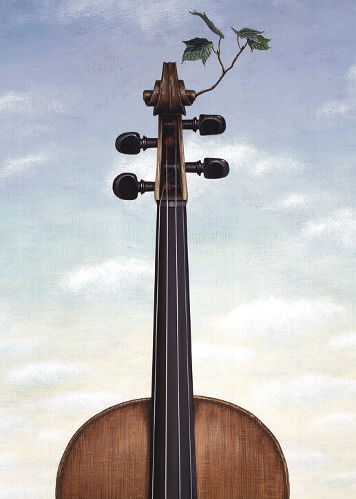 Enkelt Kort - Grönskande violin (Fraktfritt)