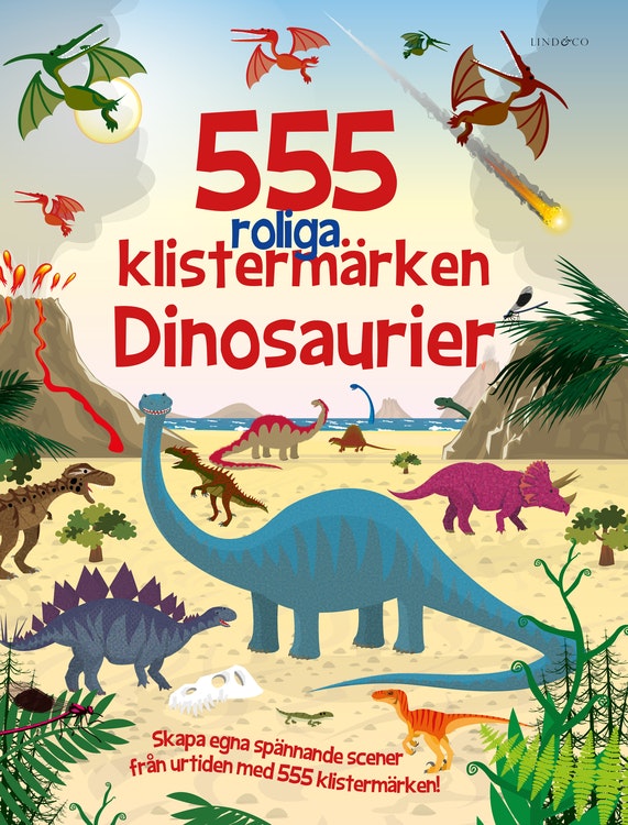 Pysselbok med klistermärken - Dinosaurier (555 klistermärken)