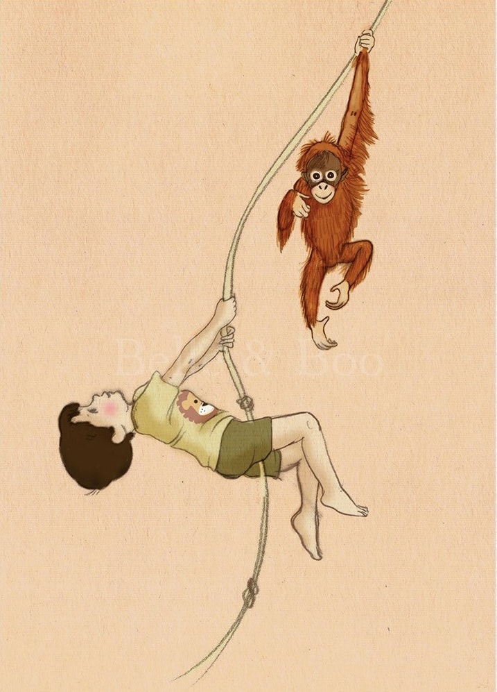 Enkelt Kort - Belle & Boo - Orangutangen (Fraktfritt)