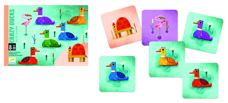Crazy ducks kortspel för barn från Djeco