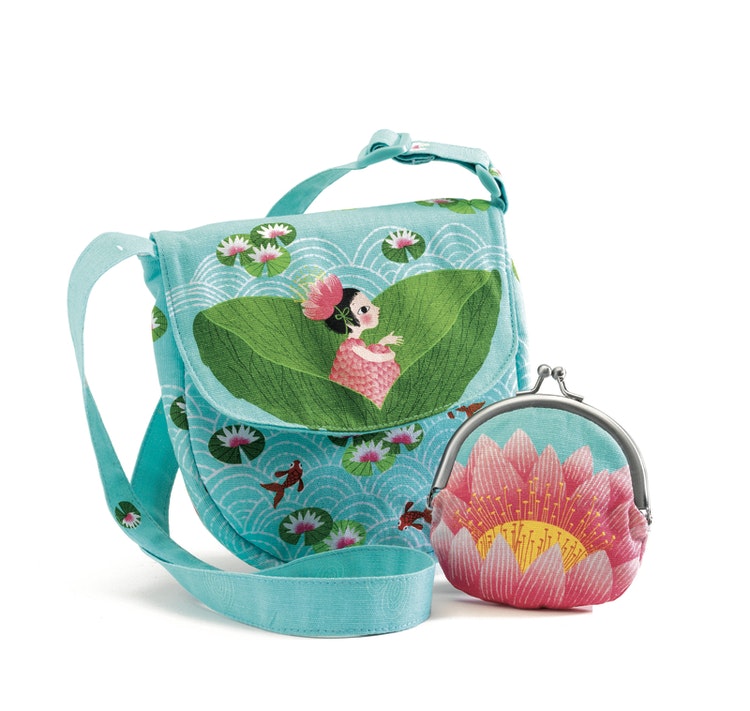 Miss waterlily bag and purse - Söt väska och portmonnä med näckrosor från Djeco
