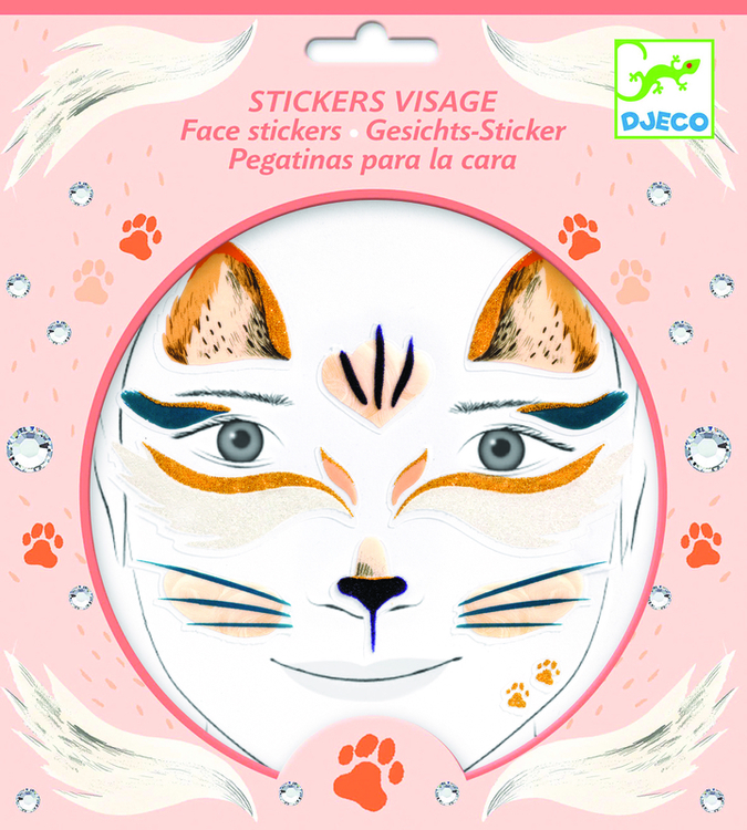 Utsmyckning av ansiktet - Katt (Face stickers) från Djeco