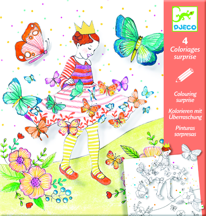 Colouring, Lady Butterfly - Färglägg i 3D, från Djeco