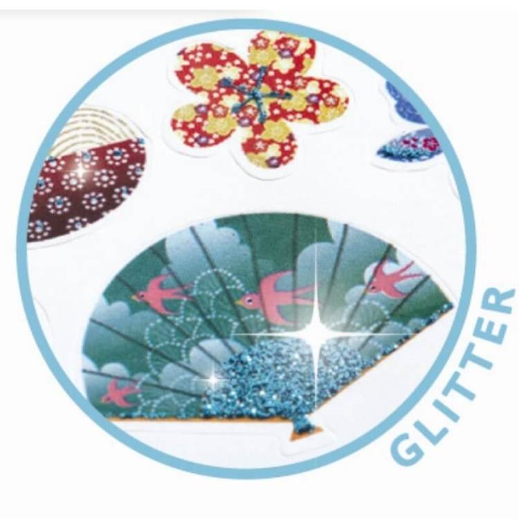 Mini stickers, Japanese designs, från Djeco glitter