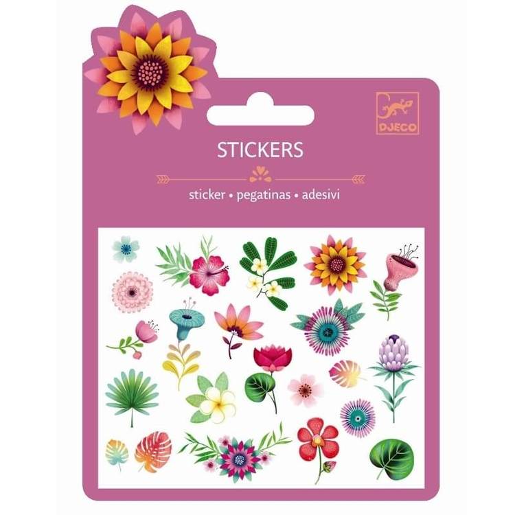 Mini Stickers Glitter - Tropical flowers från Djeco