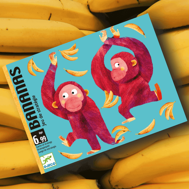 Bananas - Kortspel där du samlar på bananer och lägger apor på rad från Djeco