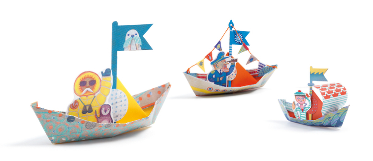 Origami - Båtar (Floating boats) från Djeco