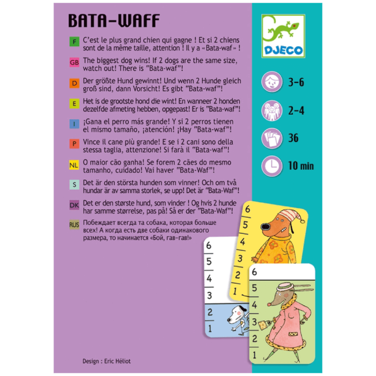 Bata-waf - Spelet där den största hunden vinner från Djeco