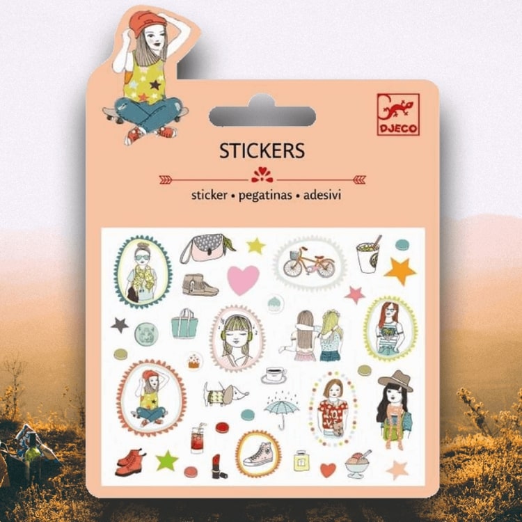 Mini stickers, Fashion för tonåringar, från Djeco