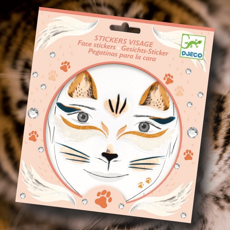 Utsmyckning av ansiktet - Katt (Face stickers) från Djeco