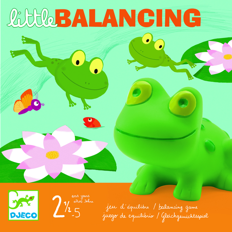Spel för de minsta (Balancing) med grodor från Djeco