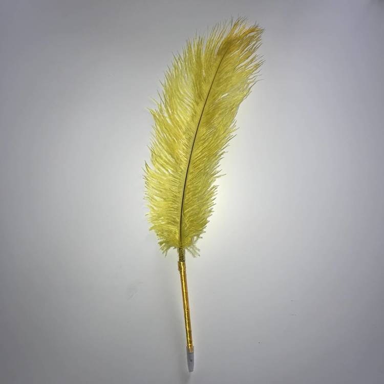 Fjäderpenna, strutsplym - välj bland många färger gul