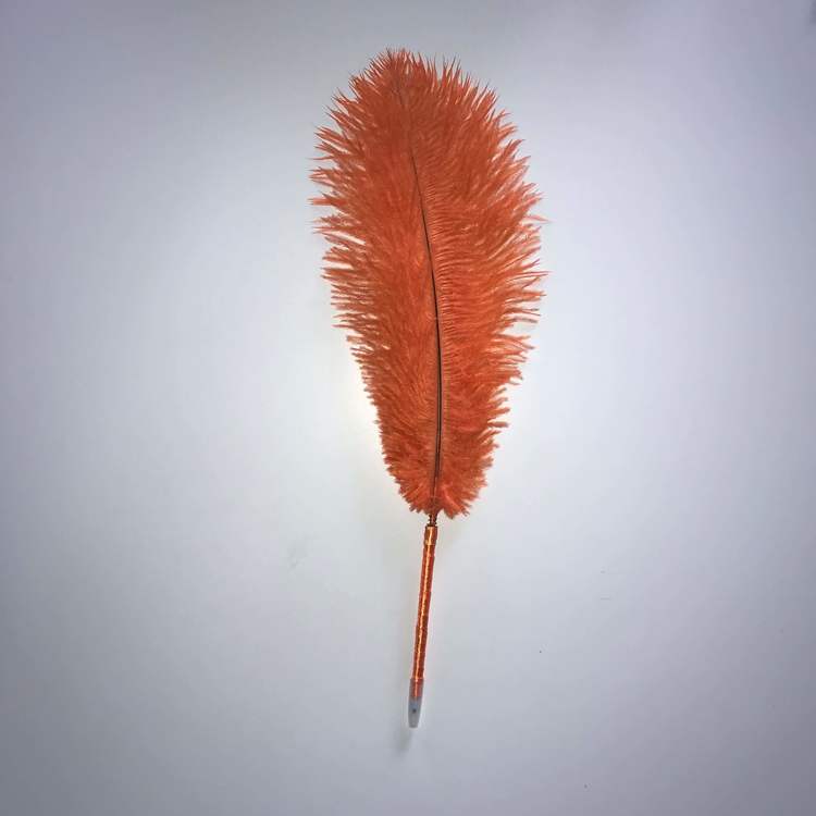 Fjäderpenna, strutsplym - välj bland många färger orange