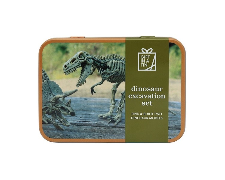 Dinosaurieutgrävning från Gift in a tin
