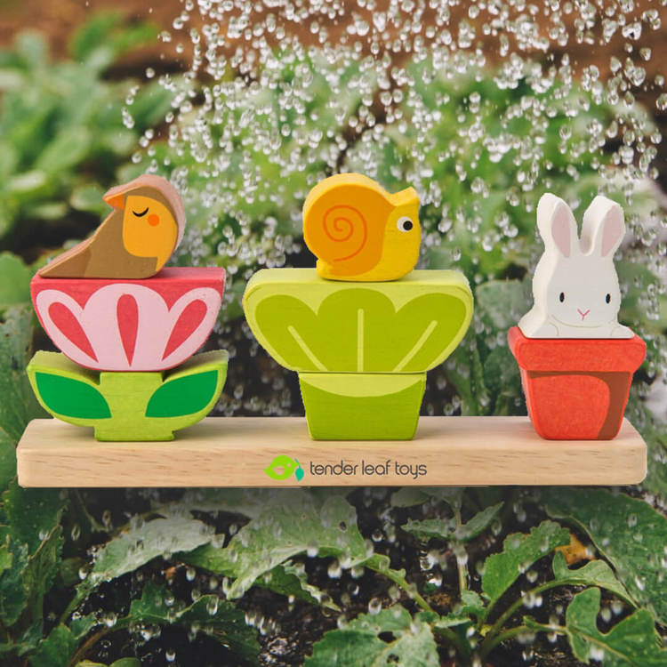 Stapla din trädgård - Öva fingerfärdigheten från Tender Leaf Toys