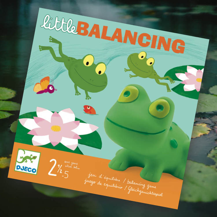 Spel för de minsta (Balancing) med grodor från Djeco