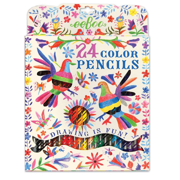 Vackra pennor, 24 stycken (fåglar) från EeBoo