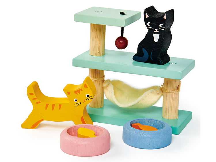 Klätterställning för katter, fint till dockskåpet från Tender Leaf Toys