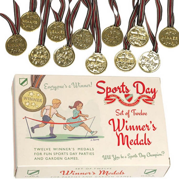 Medaljer (12 st) för barn med retroutseende