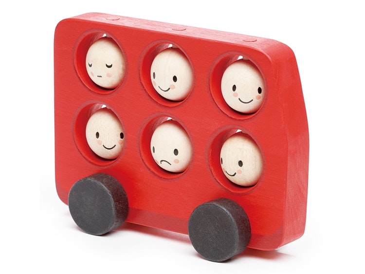 Buss med olika humör pedagogisk leksak från Tender Leaf Toys