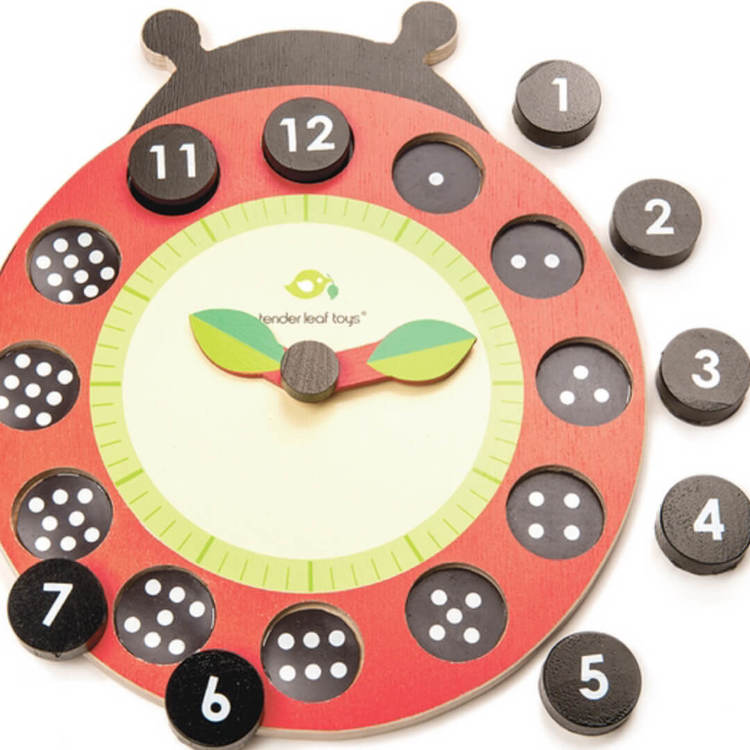 Lär dig klockan 'Nyckelpiga' från Tender Leaf Toys