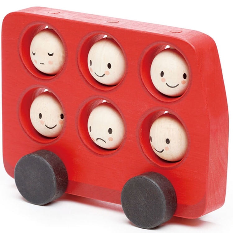 Buss med olika humör pedagogisk leksak från Tender Leaf Toys