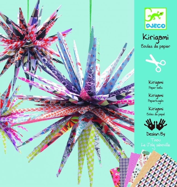 Kirigami eller origami - Vik vackra stjärnor av papper från Djeco