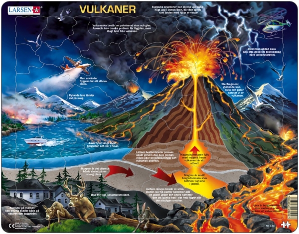 Pussel - Vulkaner (70 bitar)