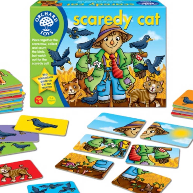 Fågelskrämman - Spelet där du ska akta dig för katten från Orchard Toys