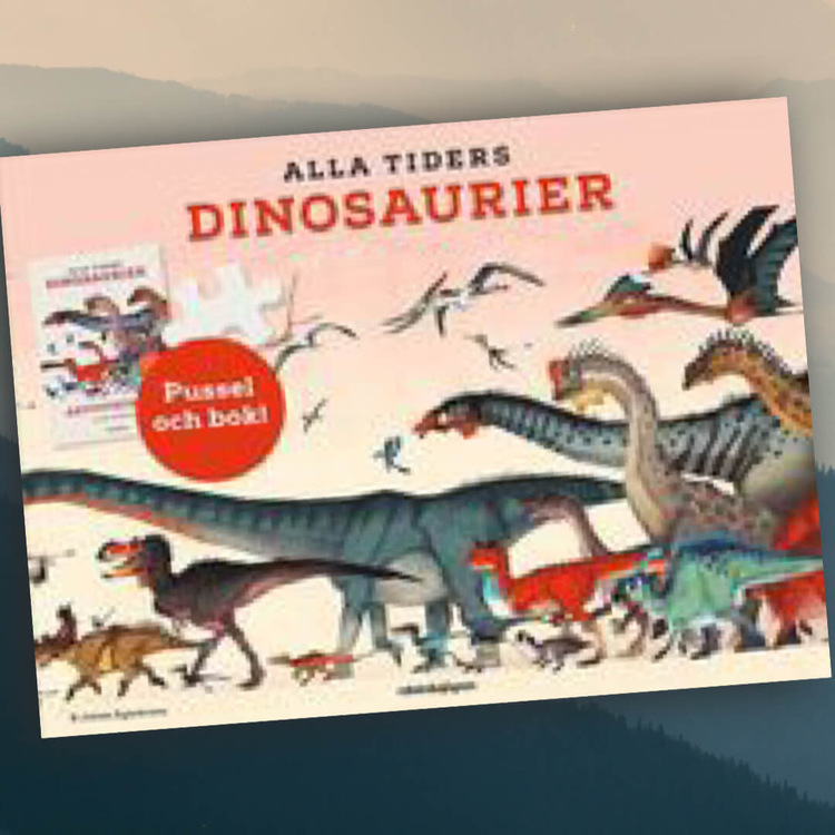 Alla tiders dinosaurier - Aktivitetsbok & Plansch & Pussel (150 bitar)