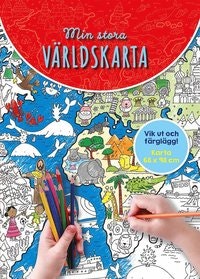 Min stora världskarta - Färglägg den stora bilden