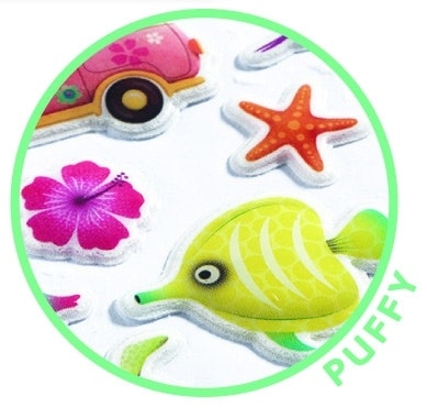 Mini Stickers Puffy - Hawaii från Djeco