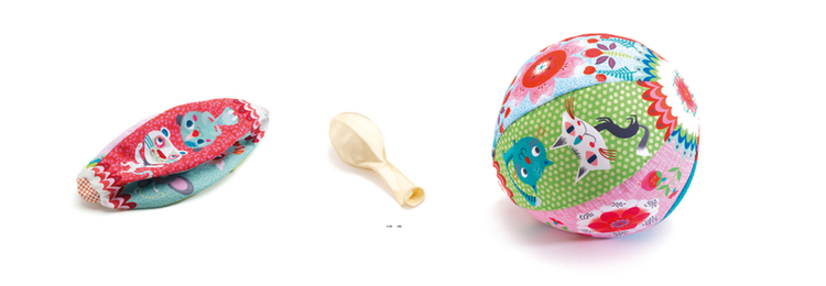 Fjäderlätt boll med ballong - Ballongboll med trädgårdsmotiv