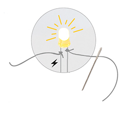 Lär dig om elektricitet - Gör en egen brosch med belysning från Djeco