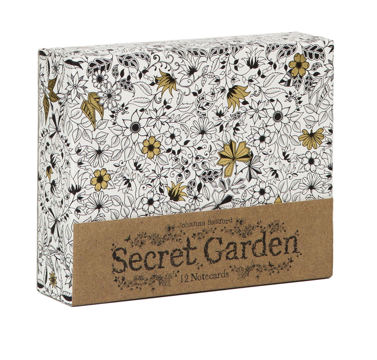 Box med kort att färglägga - Secret Garden