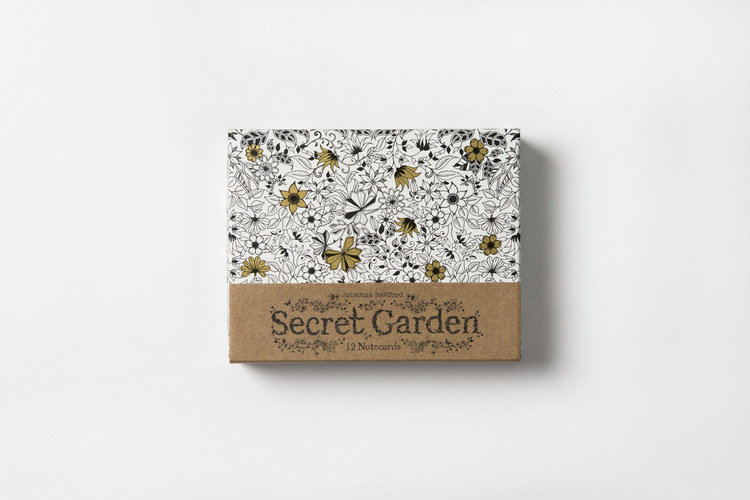 Box med kort att färglägga - Secret Garden