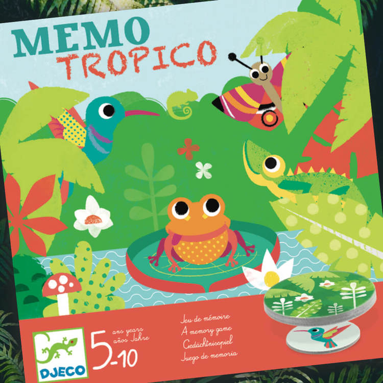 Memory spel -Tropiska djur från Djeco