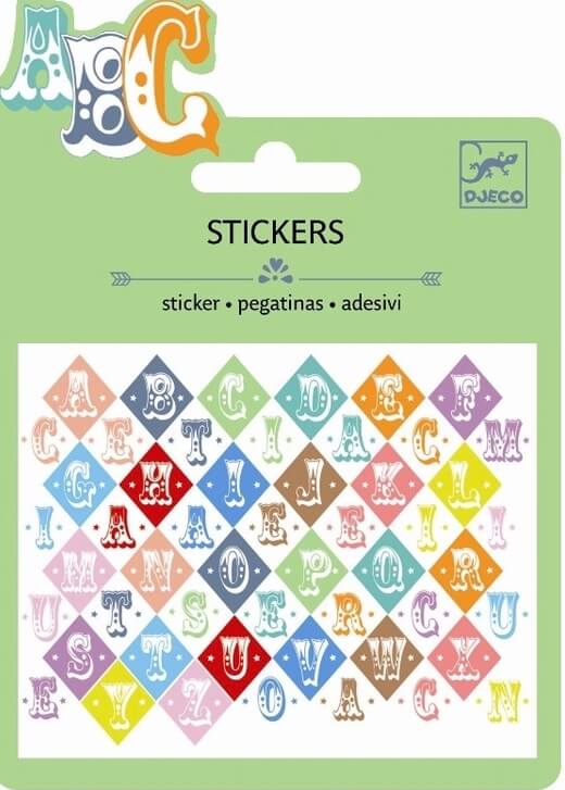 Mini Stickers Metallic - Bokstäver från Djeco