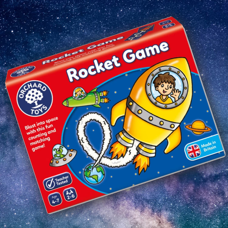 Rocket game - Rymdspel där du samlar loopar i rymden från Orchard Toys
