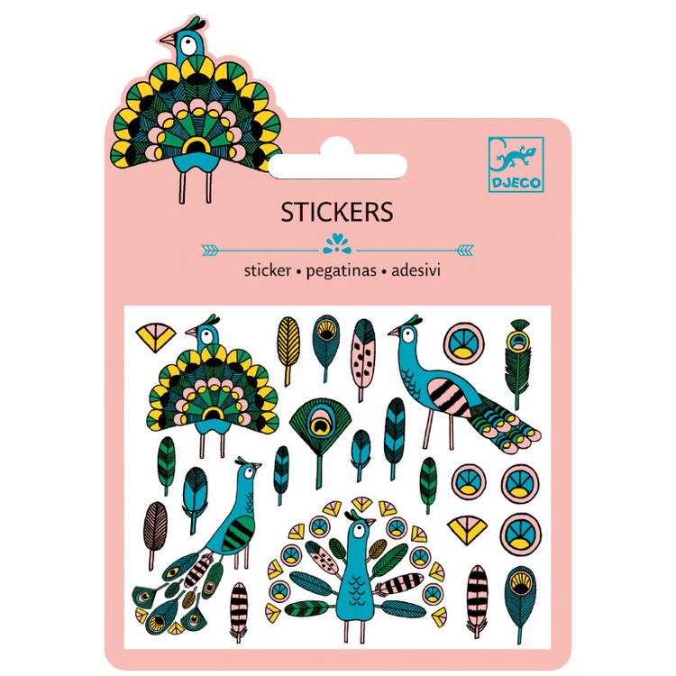 Mini stickers - Påfåglar från Djeco